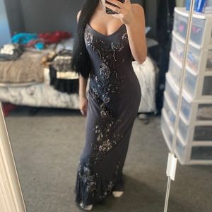 Very elegant pretty blue ish purple ish dress